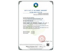 环境管理体系认证证书英文版